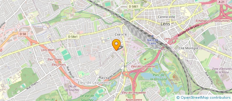 localisation de l'entreprise SCI BDL  LENS