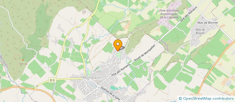 localisation de l'entreprise SCI BDN  MONTBAZIN