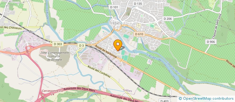 localisation de l'entreprise SCI BE & JE  TREBES