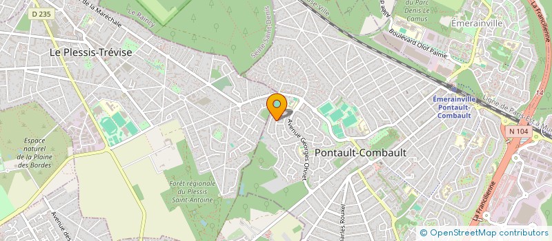 localisation de l'entreprise SCI BEACRIS à PONTAULT-COMBAULT