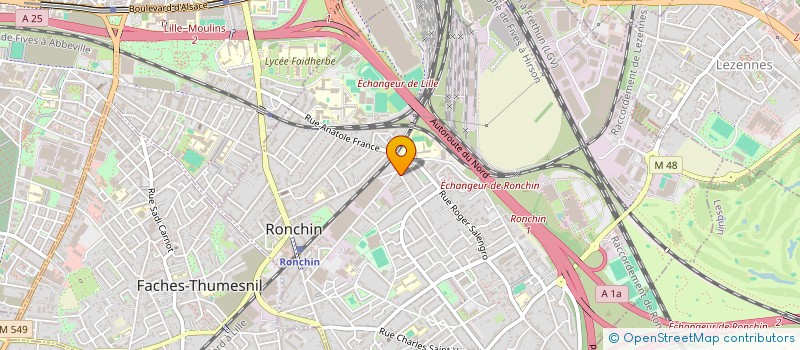 localisation de l'entreprise SCI BEAL SABLONNIERE  RONCHIN