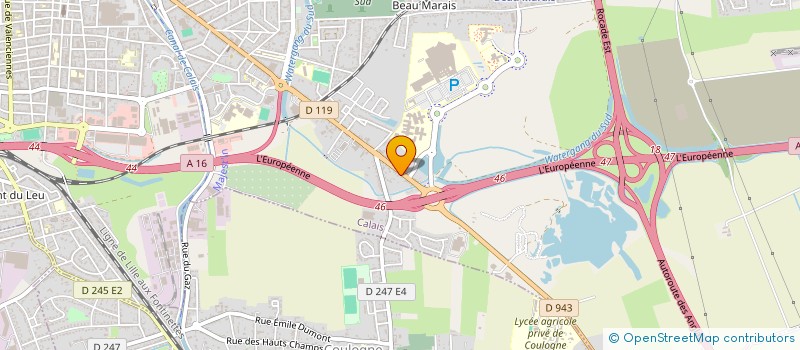 localisation de l'entreprise SCI BEAU MARAIS  CALAIS