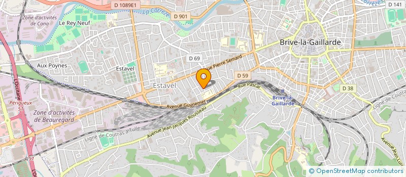 localisation de l'entreprise SCI BEAU RIVAGE  BRIVE-LA-GAILLARDE