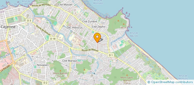 localisation de l'entreprise SCI BEAU RIVAGE  CAYENNE