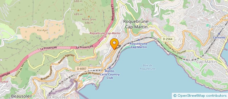 localisation de l'entreprise SCI BEAU SITE 2001 à ROQUEBRUNE-CAP-MARTIN