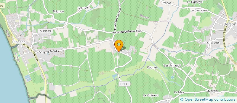 localisation de l'entreprise SCI BEAUBIEN  PLASSAC