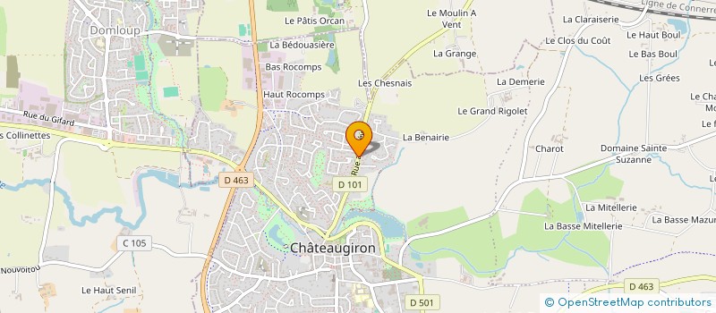 localisation de l'entreprise SCI BEAUCAGE  CHATEAUGIRON