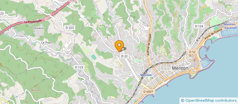 localisation de l'entreprise SCI BEAUCAP à MENTON
