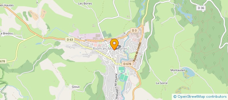 localisation de l'entreprise SCI BEAUJOUR à RIOM-ES-MONTAGNES