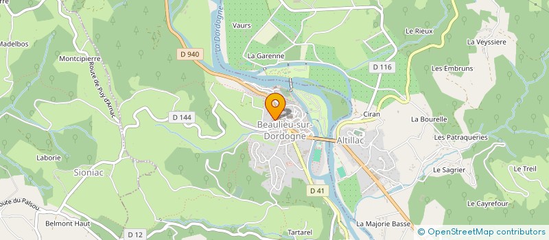 localisation de l'entreprise SCI BEAULIEU 19  BEAULIEU-SUR-DORDOGNE