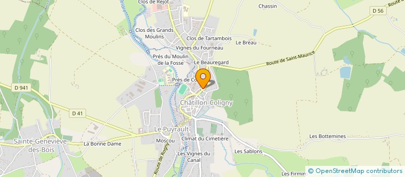 localisation de l'entreprise SCI BEAUREGARD à CHATILLON-COLIGNY