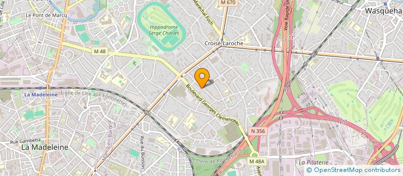 localisation de l'entreprise SCI BEAUREWAERT 72 à MARCQ-EN-BARŒUL