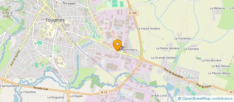 localisation de l'entreprise SCI BEAUSSIER  FOUGERES