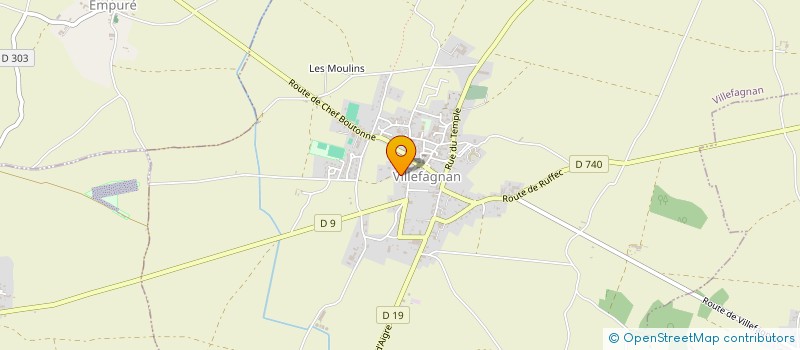 localisation de l'entreprise SCI BEAUX CHAMPS  VILLEFAGNAN