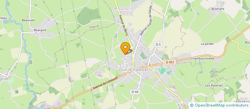 localisation de l'entreprise SCI BEB à DUN-LE-PALESTEL