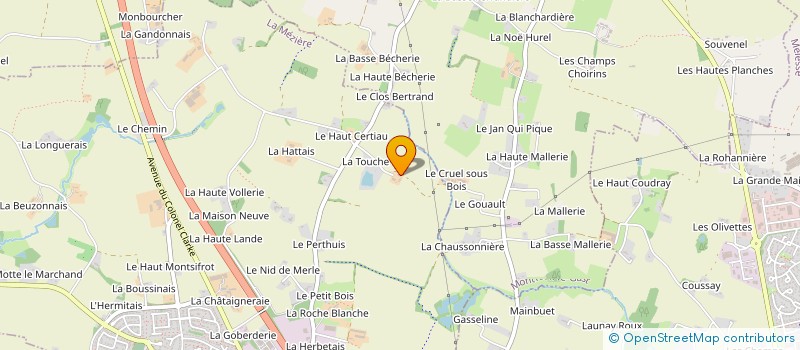 localisation de l'entreprise SCI BEBINAULT  LA MEZIERE