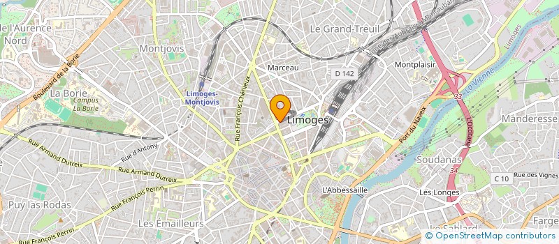 localisation de l'entreprise SCI BEC (BOSSELUT ET COLIN) à LIMOGES