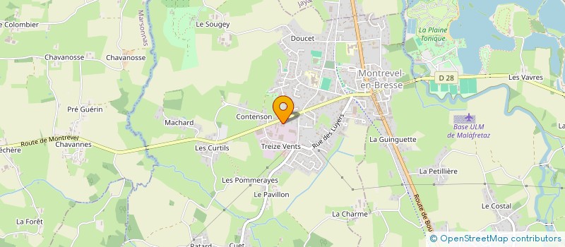 localisation de l'entreprise SCI BECA à MONTREVEL-EN-BRESSE