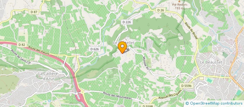 localisation de l'entreprise SCI BECAM  LE CASTELLET