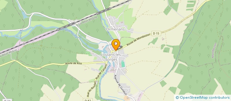 localisation de l'entreprise SCI BECANTY  LOULANS-VERCHAMP