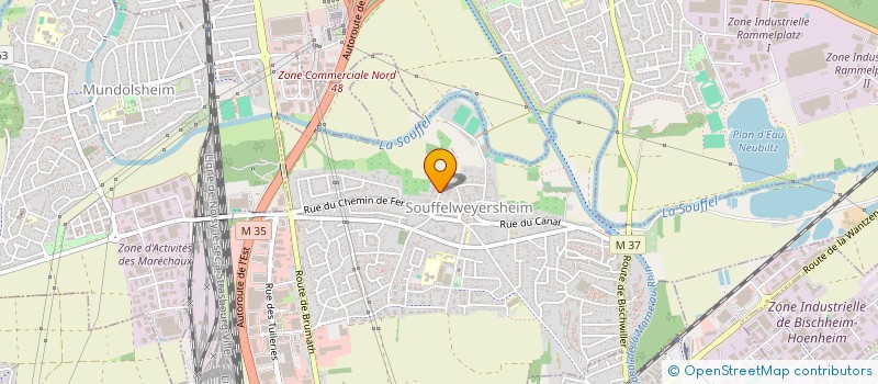 localisation de l'entreprise SCI BECKER  SOUFFELWEYERSHEIM