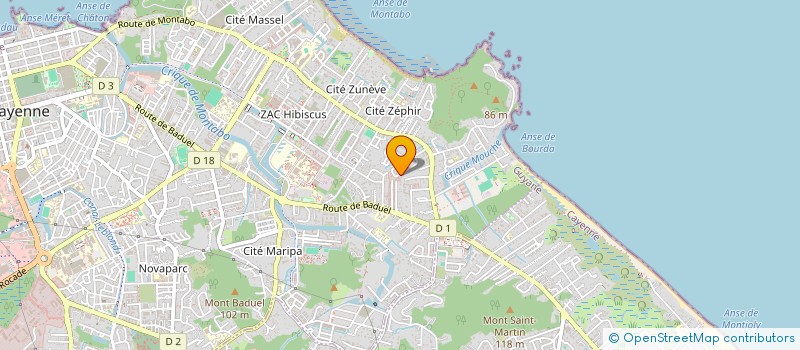 localisation de l'entreprise SCI BECKER  CAYENNE