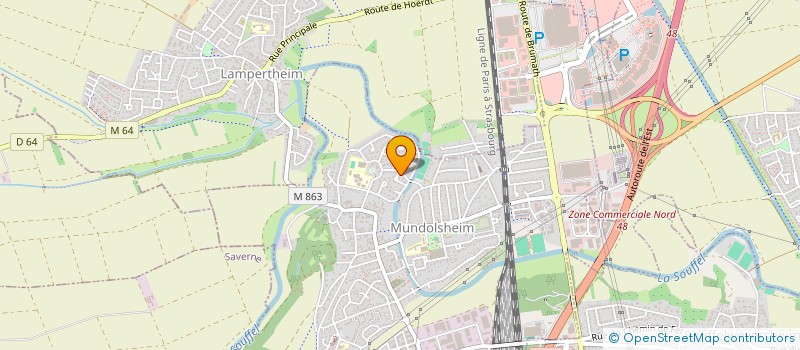 localisation de l'entreprise SCI BECKER SIGRIST  MUNDOLSHEIM