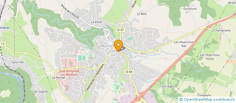 localisation de l'entreprise SCI BECM  BRIVES-CHARENSAC