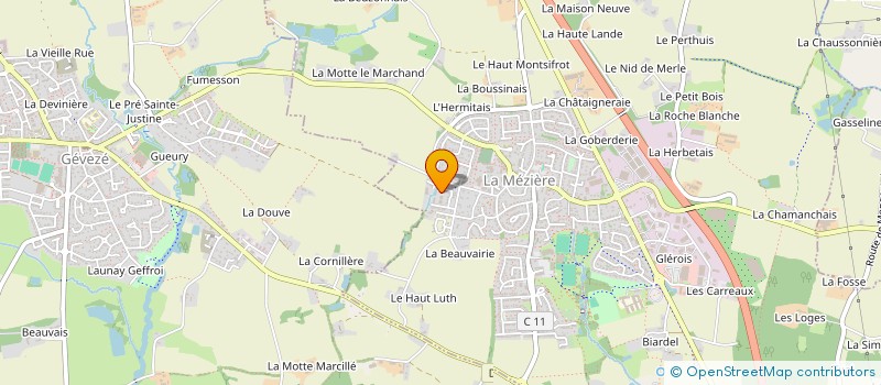 localisation de l'entreprise SCI BECRAM  LA MEZIERE