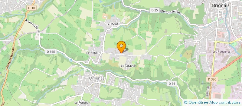 localisation de l'entreprise SCI BEDICA  ORLIENAS