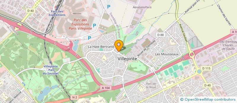 localisation de l'entreprise SCI BEFS IMMOBILIERE à VILLEPINTE