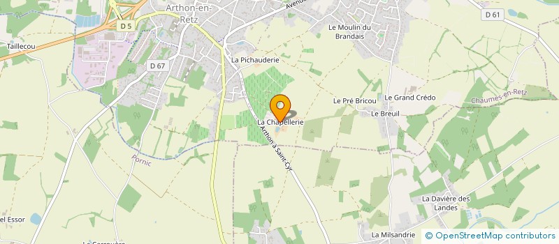 localisation de l'entreprise SCI BEILVERT BOURIAUD COTE DE JADE  CHAUMES-EN-RETZ