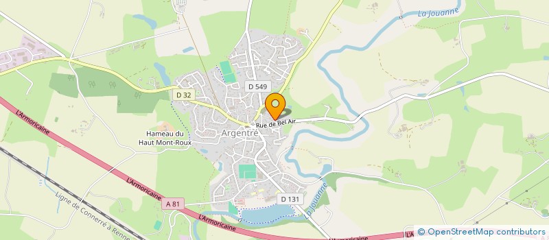 localisation de l'entreprise SCI BEL AIR  ARGENTRE
