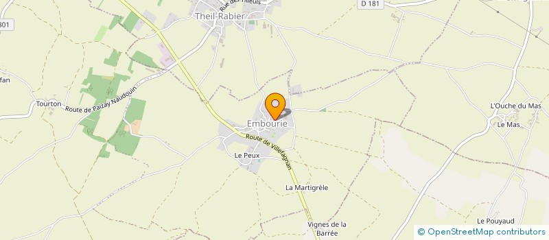 localisation de l'entreprise SCI BEL AIR à PAIZAY-NAUDOUIN-EMBOURIE
