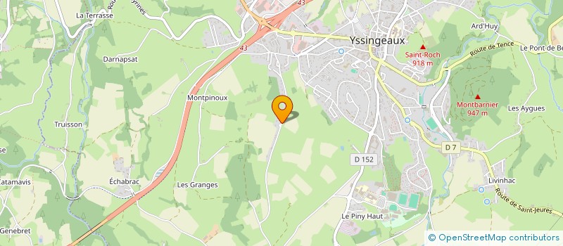 localisation de l'entreprise SCI BEL AIR  YSSINGEAUX