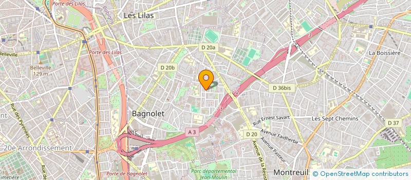 localisation de l'entreprise SCI BEL-AIR  BAGNOLET