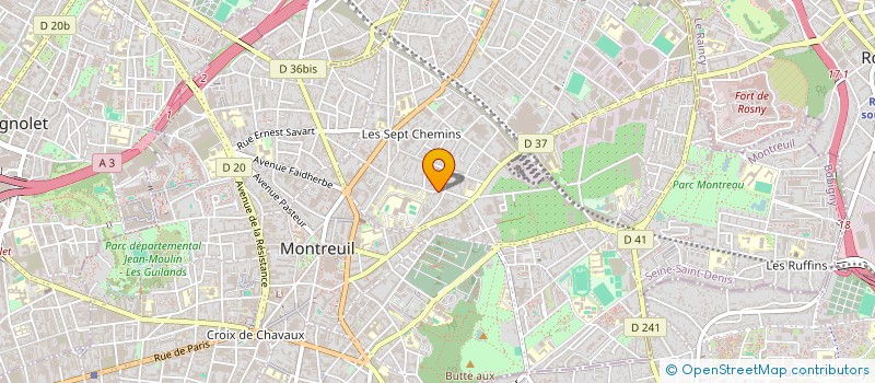 localisation de l'entreprise SCI BELABED II à MONTREUIL