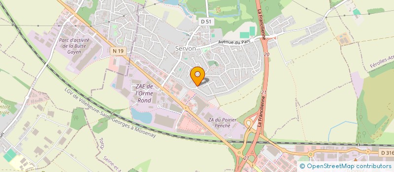 localisation de l'entreprise SCI BELAIR  SERVON