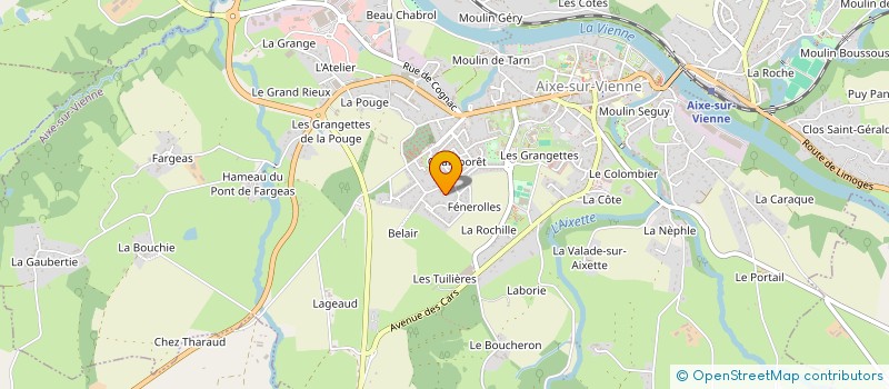 localisation de l'entreprise SCI BELAIR à AIXE-SUR-VIENNE