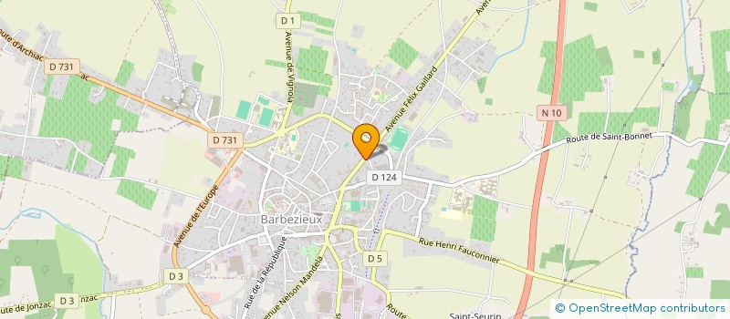 localisation de l'entreprise SCI BELARRA  BARBEZIEUX-SAINT-HILAIRE