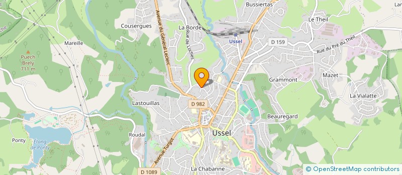 localisation de l'entreprise SCI BELAXELLE à USSEL