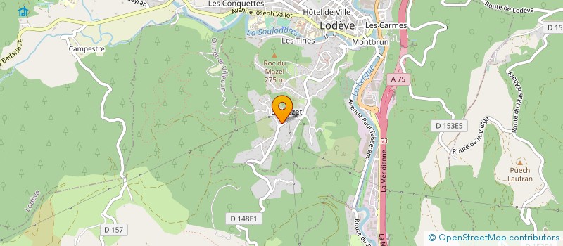 localisation de l'entreprise SCI BELBEZET  LODEVE