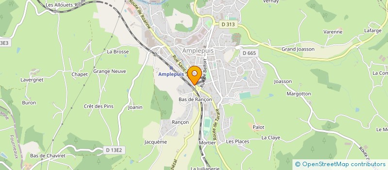 localisation de l'entreprise SCI BELFORT  AMPLEPUIS