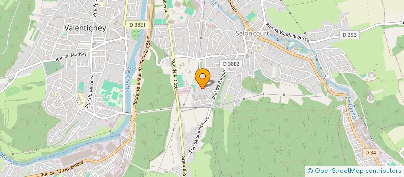 localisation de l'entreprise SCI BELFORT STUDIO  SELONCOURT