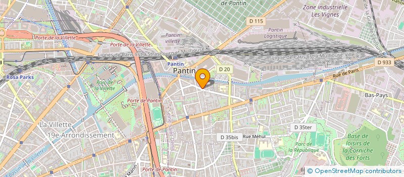 localisation de l'entreprise SCI BELIAH à PANTIN