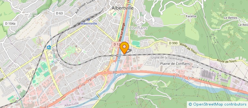 localisation de l'entreprise SCI BELIMMO  ALBERTVILLE