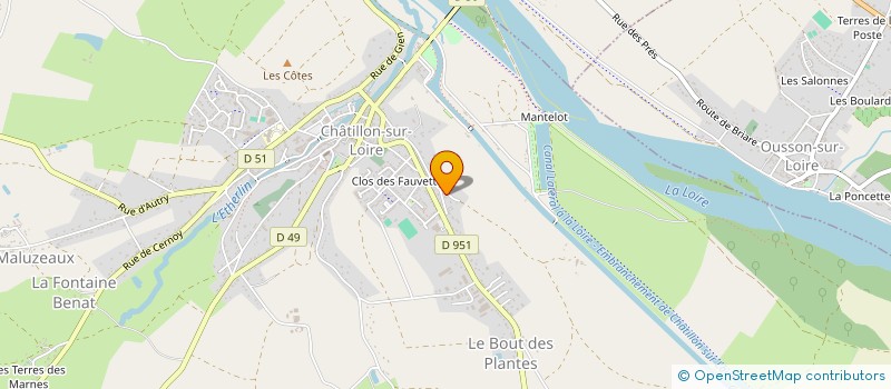 localisation de l'entreprise SCI BELINEFAB  GIEN