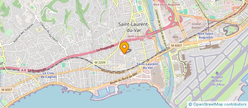 localisation de l'entreprise SCI BELISS'IMMO à SAINT-LAURENT-DU-VAR