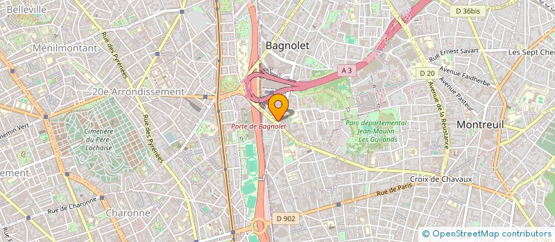 localisation de l'entreprise SCI BELLA à BAGNOLET