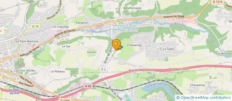 localisation de l'entreprise SCI BELLA VITA  SAINT-CLAIR-DE-LA-TOUR